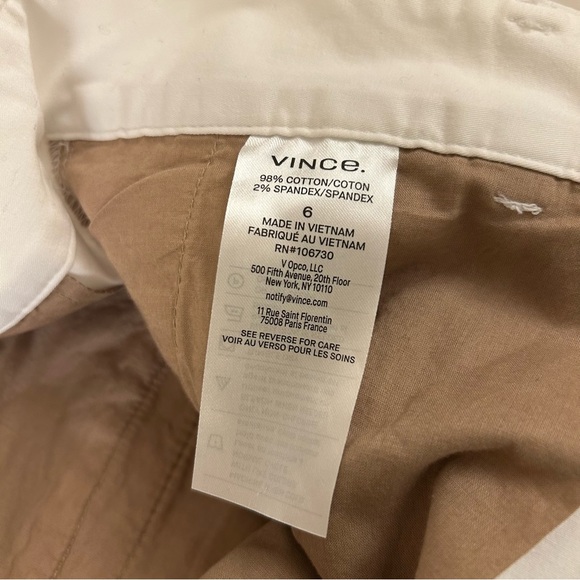 Vince Washed Cotton Wide Leg Pants in Off White Size 6 - Picture 6 of 6